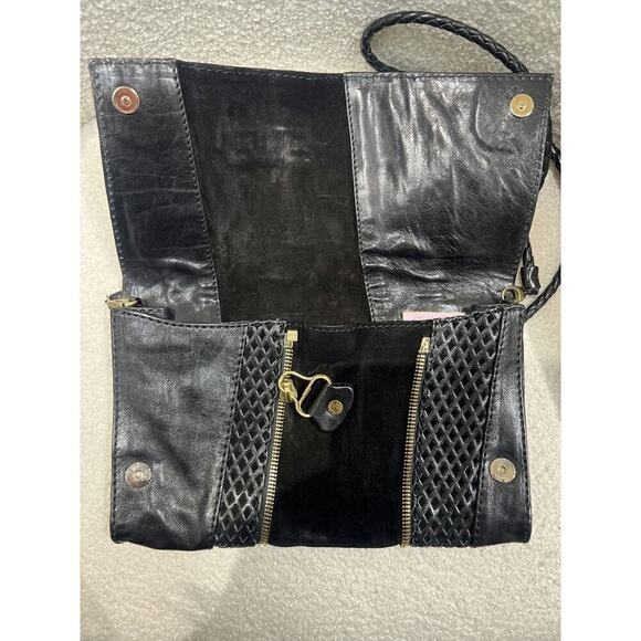 Jimmy Choo Black Leather and Suede Crossbody Bag - Picture 5 of 9